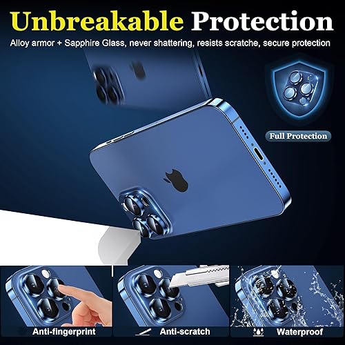 Miniatura 3 de YMHML Protector de lente de cámara para iPhone 15 ProiPhone 15 Pro Max, aleación de vidrio templado, cubierta completa, protección contra caídas,