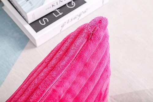 Miniatura 4 de TangDepot - Juego de 2 fundas de terciopelo suave a rayas grandes de pana para cojín