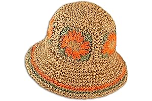 Crochet Straw Sun Hat