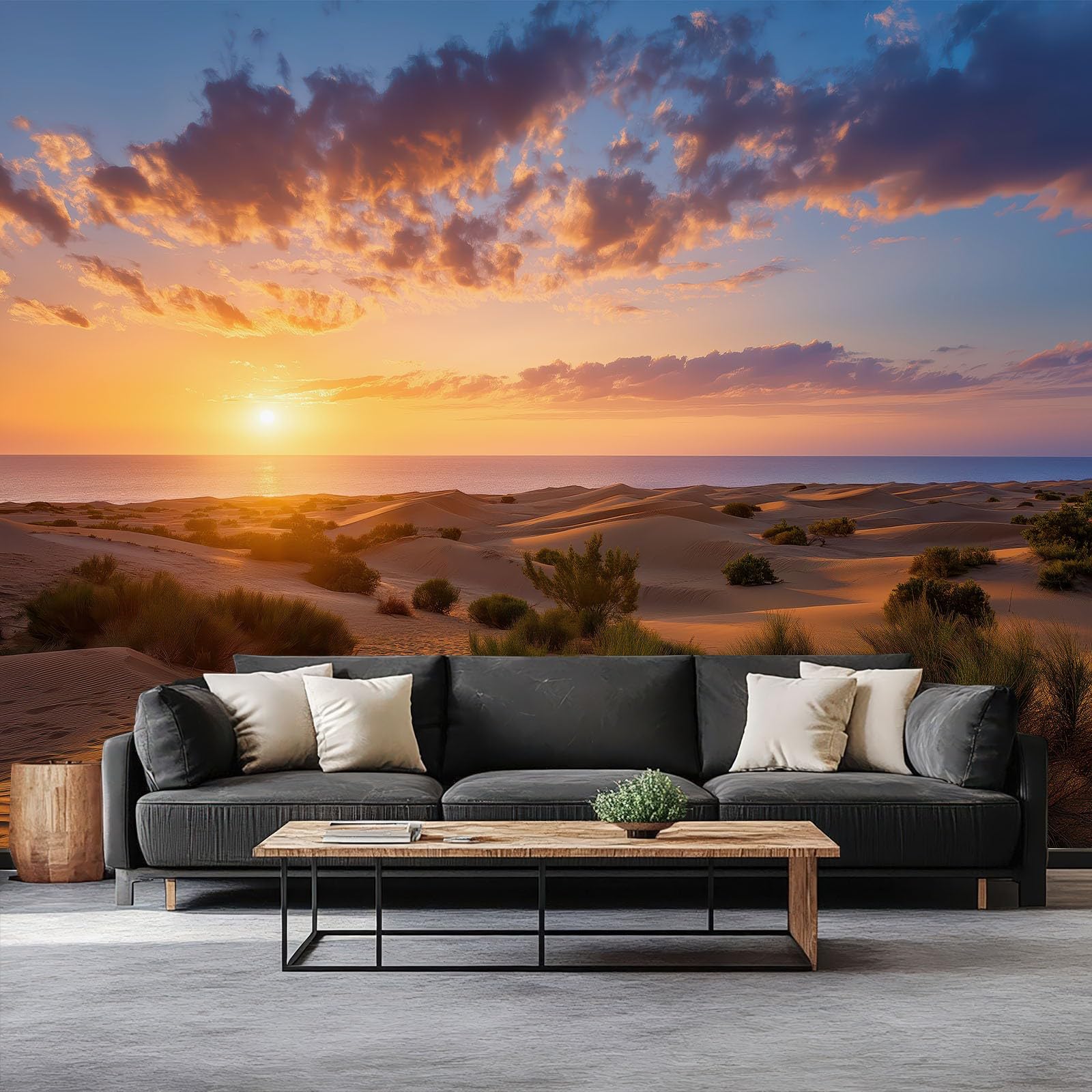 Papier Peint Panoramique Grandes Nature Paysage Photo Salon Dune Sable 200x140