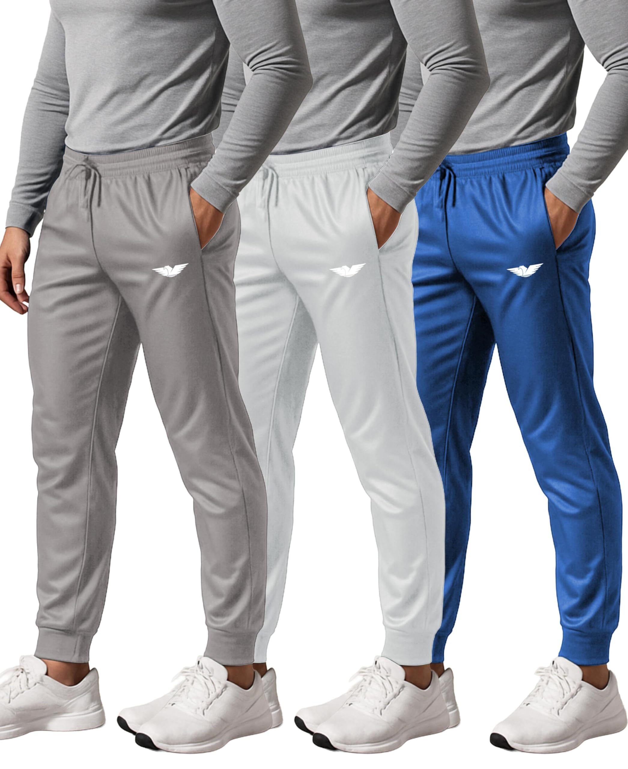 AMERICAN HEAVEN Mens Track Training Jogger Pants Multi Pack Athletic Loose-fit Speed Sweatpants for Workout