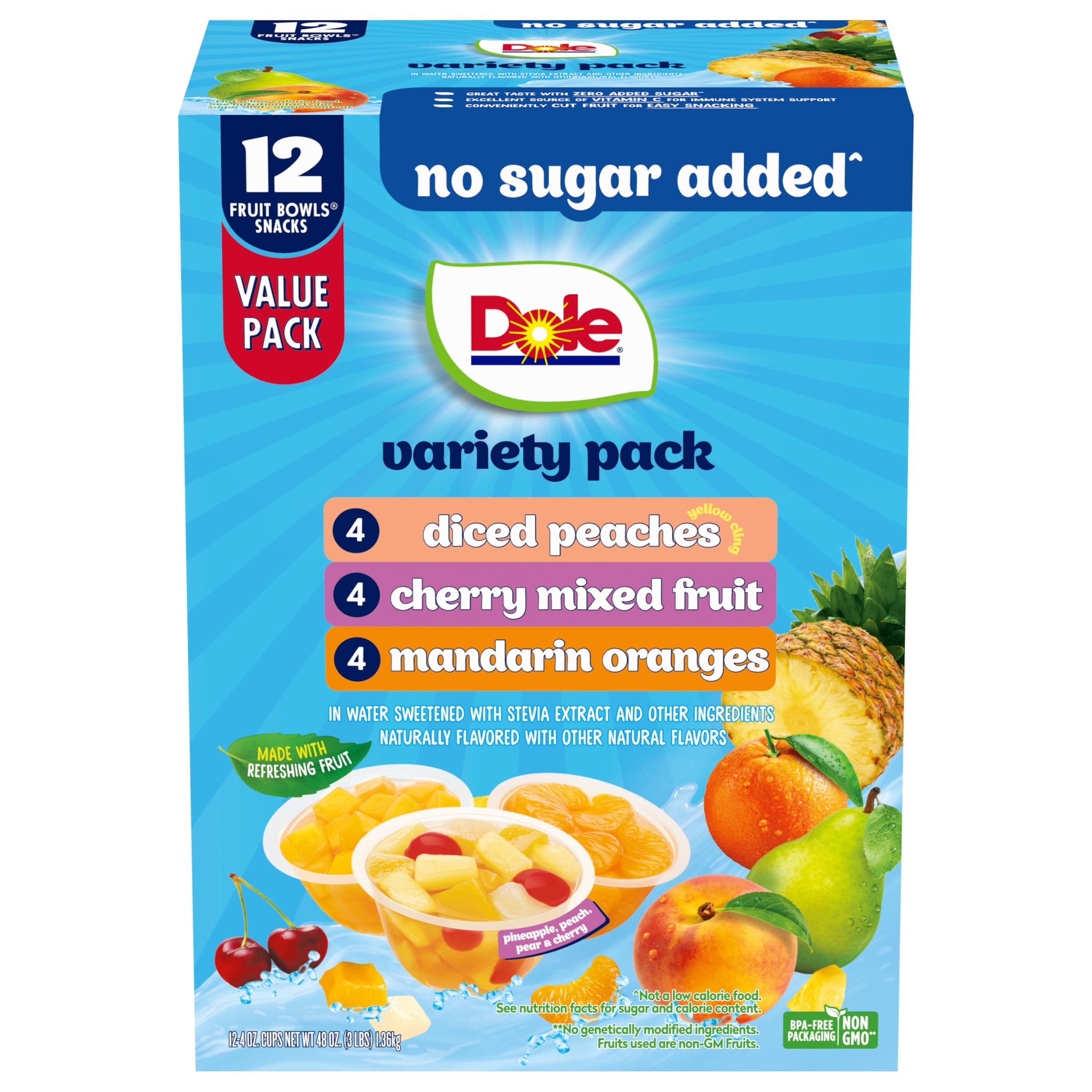 Amazon.com: Dole Diced Peaches, Mandarin Oranges & Cherry Mixed