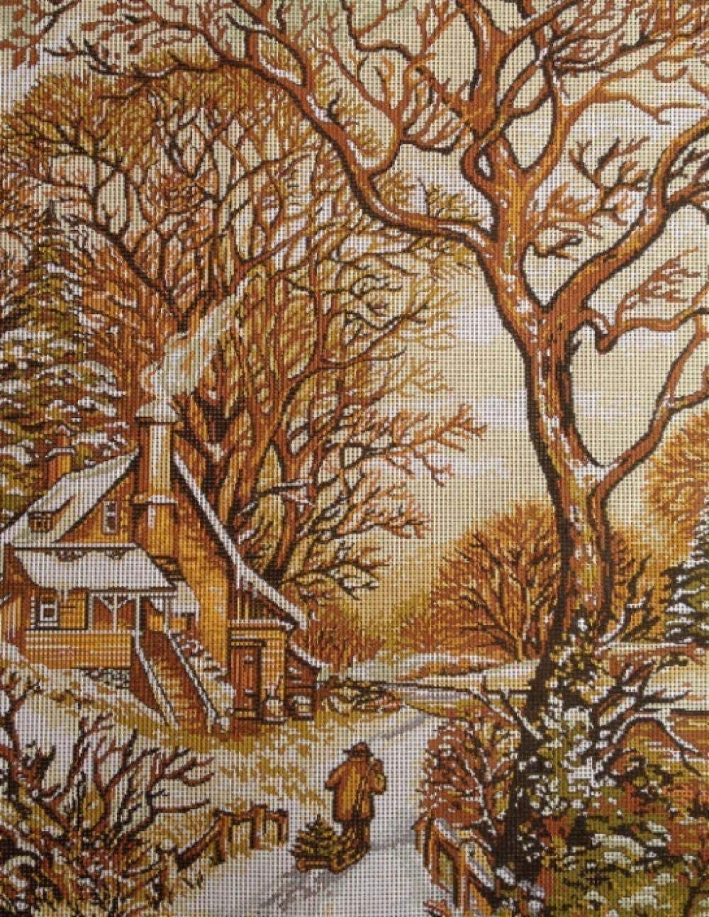 Kit point de croix broderie HD 5D fils multicouches Nuit d'hiver