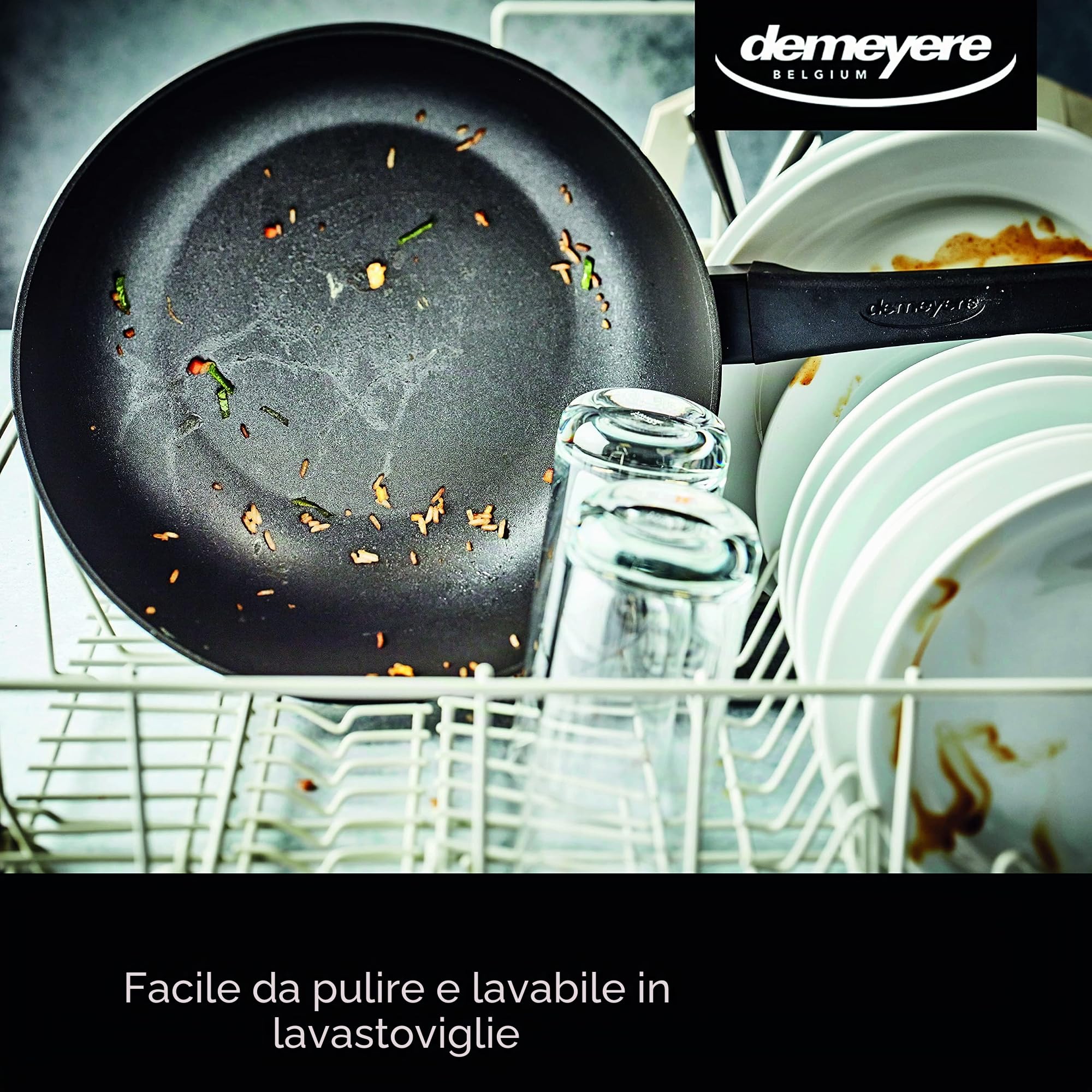 DEMEYERE Wok antiaderente Alu Classico 3 Duraslide, compatibile con tutti i piani cottura e le piastre a induzione. Wok premium, garanzia 5 anni - Ø 28 cm