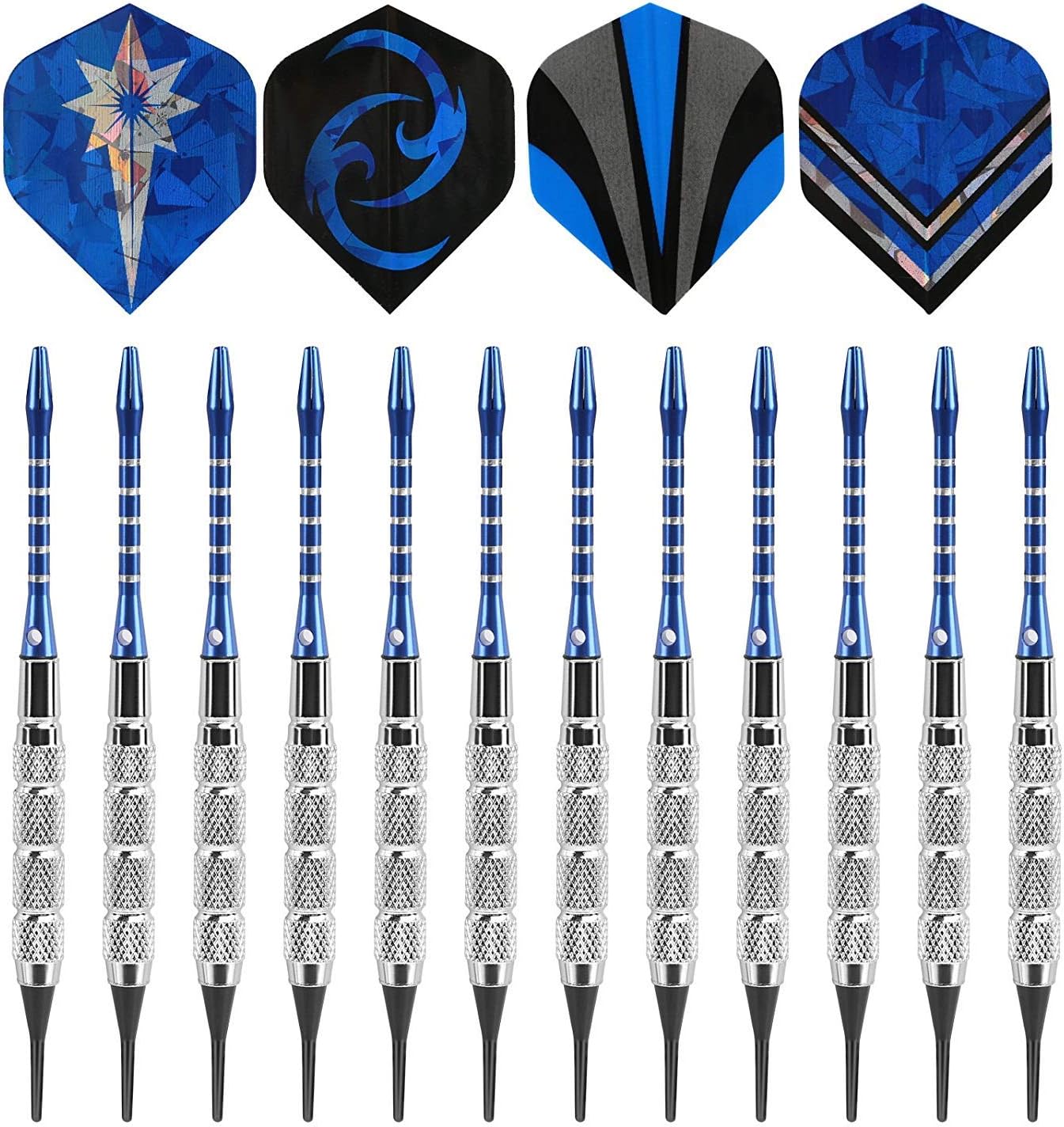 Amazon Gwhole ダーツ矢18gソフトダーツ 16枚フライト 0枚プラスチック製ティップ2ba付き 練習用 自動採点式ダーツボード ダーツの旅 ボードゲーム 忘年会 イベントに活躍 ダーツ矢 通販
