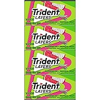 Vista 37 de 12 paquetes de 14 unidades cada uno; es decir, en total son 168 unidades de goma de mascar Trident Minty Sweet Twist sin azúcar sabor menta dulce.