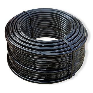 Fitness Guru® Premium Imported Gym Wire Rope – PU Coated Black Cable with Inner Steel Core for Gym Machines, Thickness- 6 MM, Length- 50 Meter