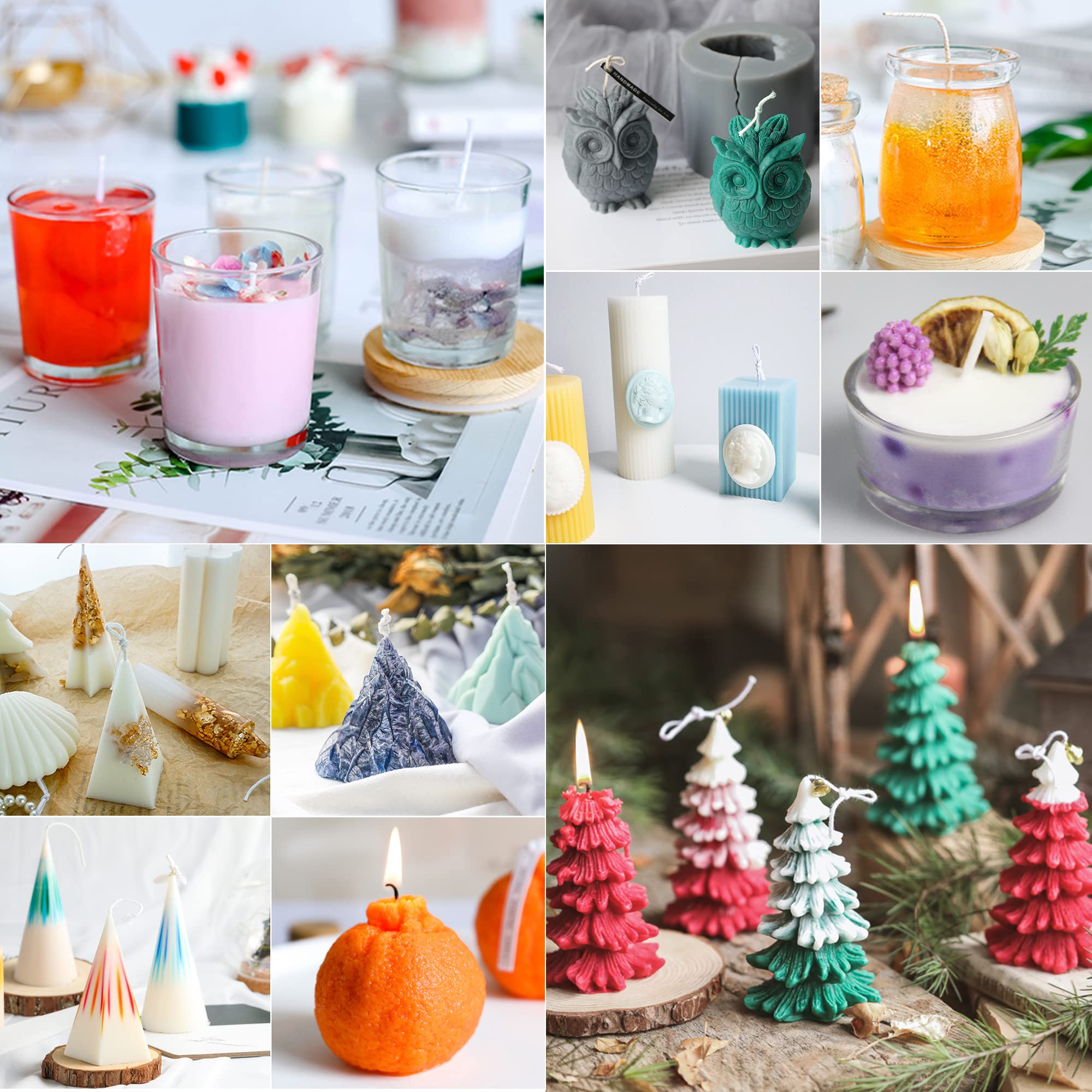 Wax Colour Dye 20 x 10gram Candle Dye Chips Soy Candle Wax Dye Flakes for DIY Candle Making (20 Colour