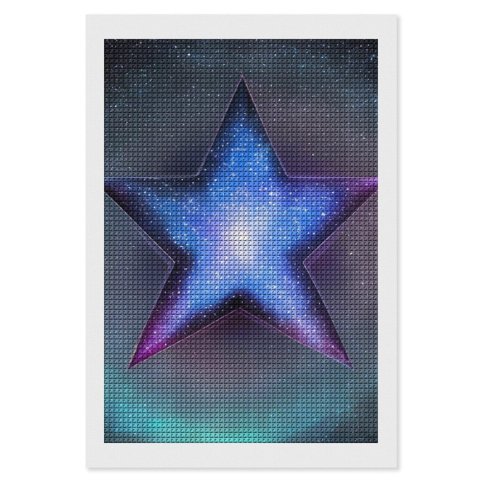 Stars Diamond Art Kits for Adults, DIY 5D Diamonds Painting Kits for Beginner, Round Full Drill Diamond Dots Painting, 8"x12" Diamonds Pictures Gem Art and Crafts Wall Decor