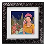 Trademark Fine Art Framed Wall Art - Sylvie Demers 'Frida A Casa Azul Revisitated' Wall Decor with Matted Frame
