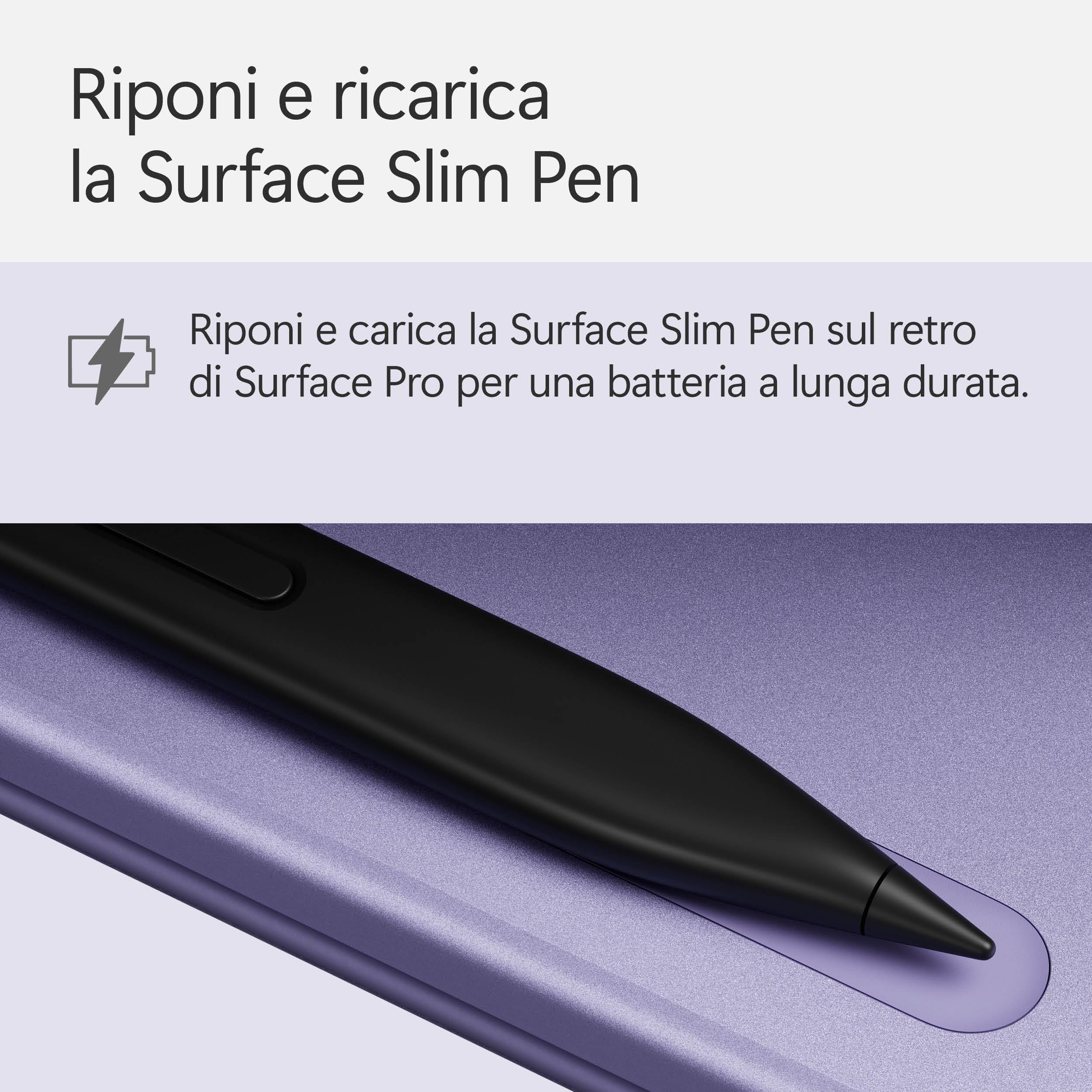 Microsoft Tastiera Surface Pro 12'' con Slim Pen | Compatibile con Surface Pro 12'' | Viola