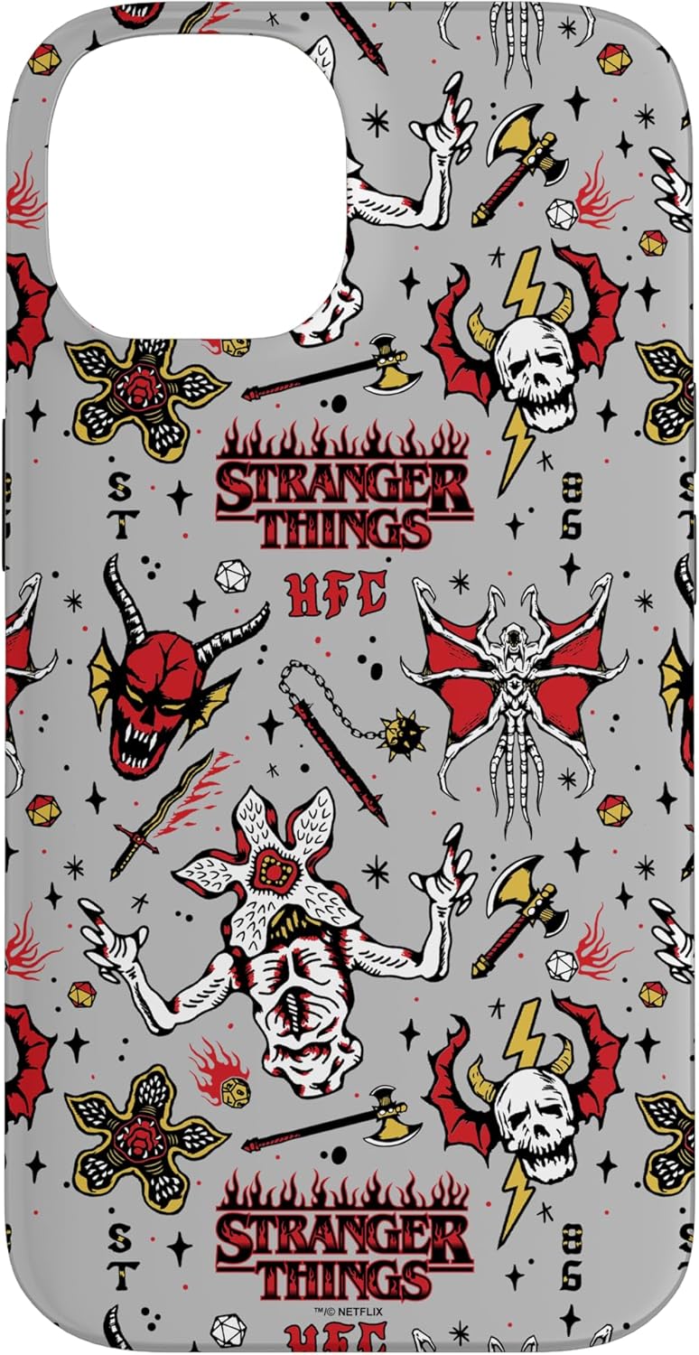 Stranger Things Demogorgon Hellfire Club Pattern Case for iPhone 17 Pro
