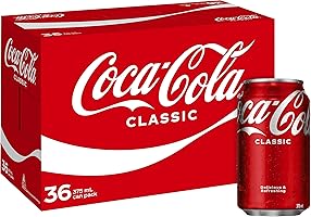 Coca-Cola Classic Soft Drink Multipack Cans 36 x 375mL (Packaging may vary)