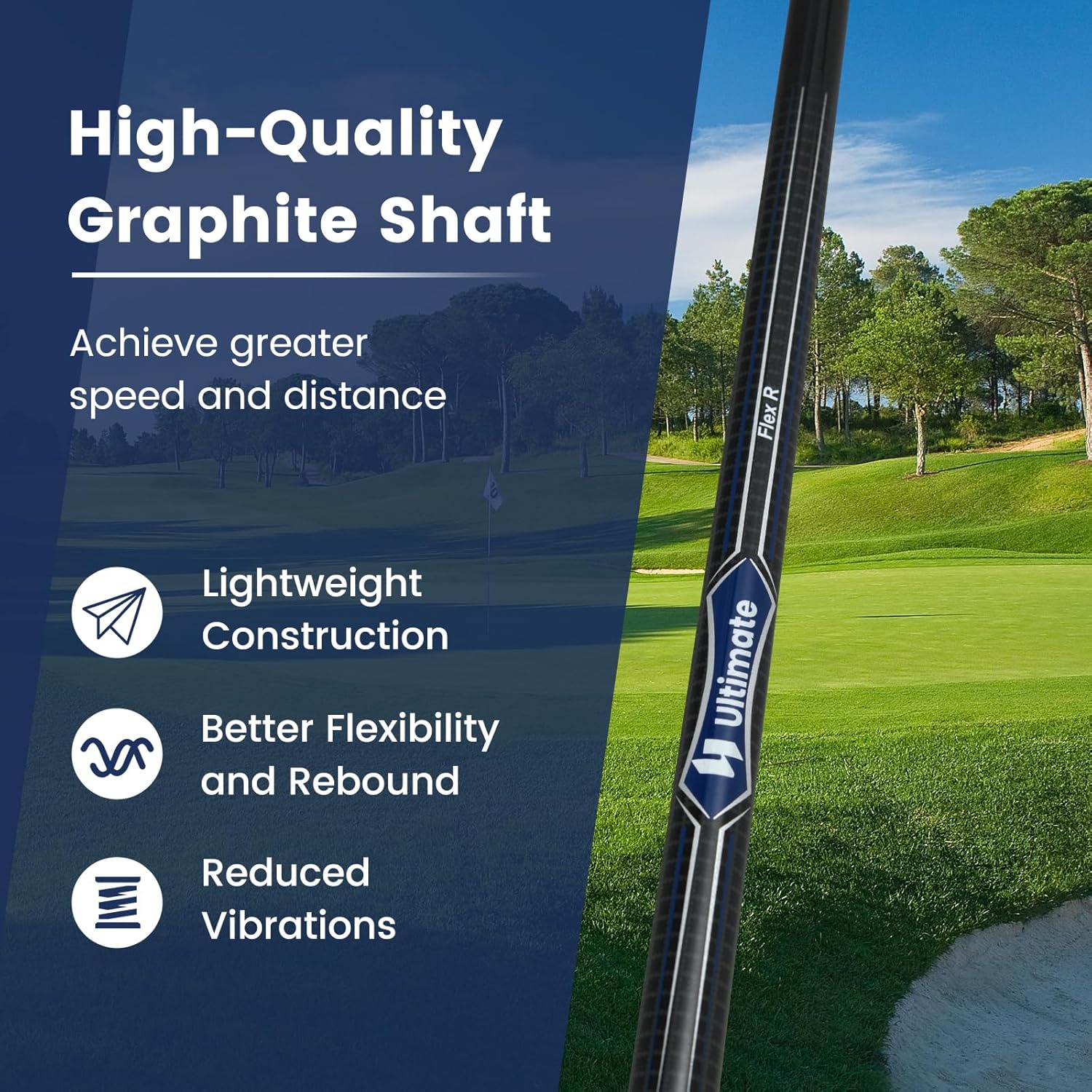 ULTIMATE Golf Driver for Men, Individual 460CC Driver with Graphite Shaft and Headcover for Beginners and Average Golfers, 10.5 Degree Golf Club Driver for Right Handed