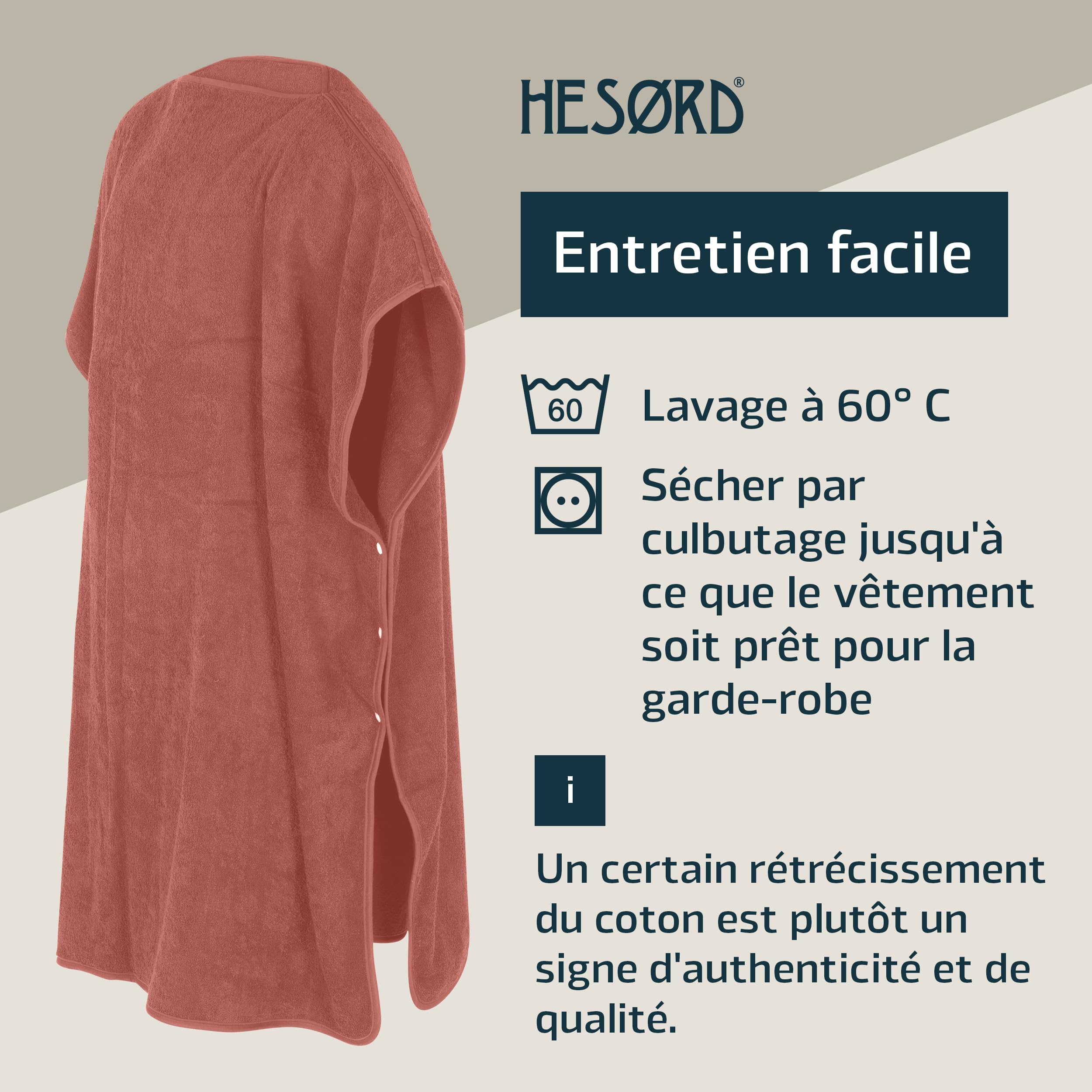 Serviette de Bain/Poncho pour Adultes Femmes et Hommes comme Aide au Changement, Poncho de Surf, Serviette - en 100% Coton en Qualité Éponge, Absorbant et Doux