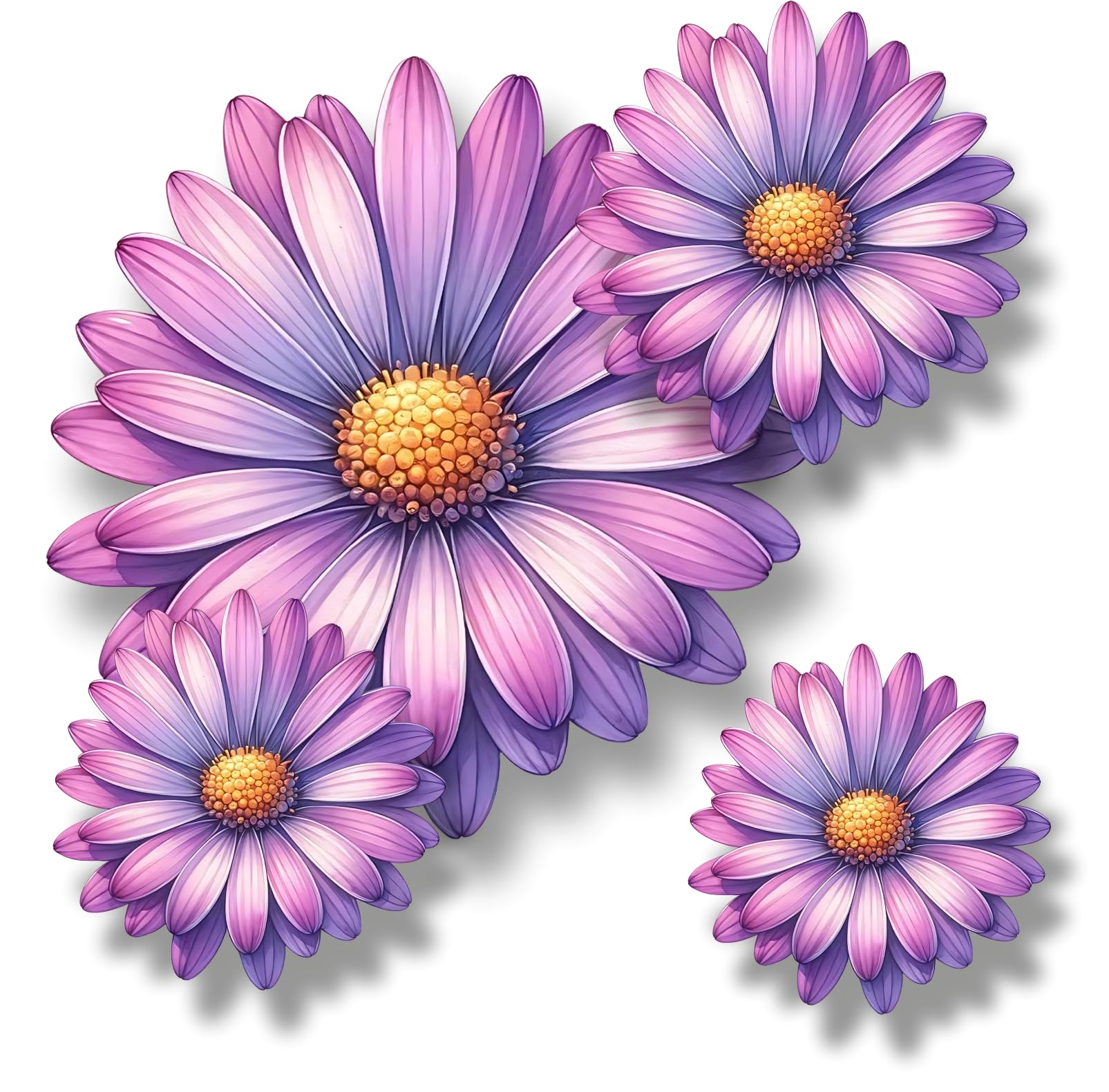 x9 Colourful Daisy Flower Vinyl Sticker, Floral Decal Cover up Marks, Multi-Purpose Ideal for Bin, Car, Laptop, Bike, Wall, Dustbin. Camper Van & More. Weatherproof & Vibrant. (Colourful Daisy) — view 16
