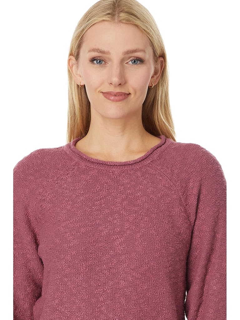 Red L.L.Bean Midweight Cotton Slub Rollneck Pullover