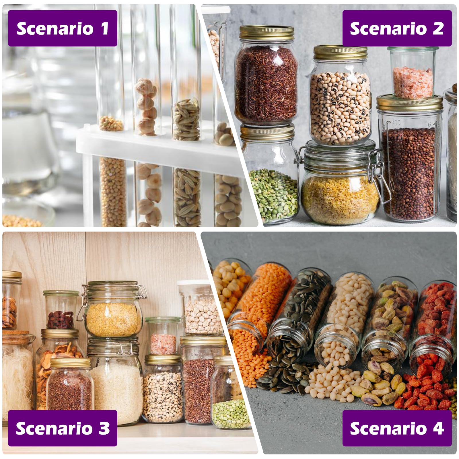 30 Grilles Boîte De Rangement De Graines, Organisateurs De Boîtes De Semences, Boîte De Stockage De Graines, Boîte De Rangement à Compartiment Avec Etiquettes Autocollantes, Pince Aépiler Et Entonnoir