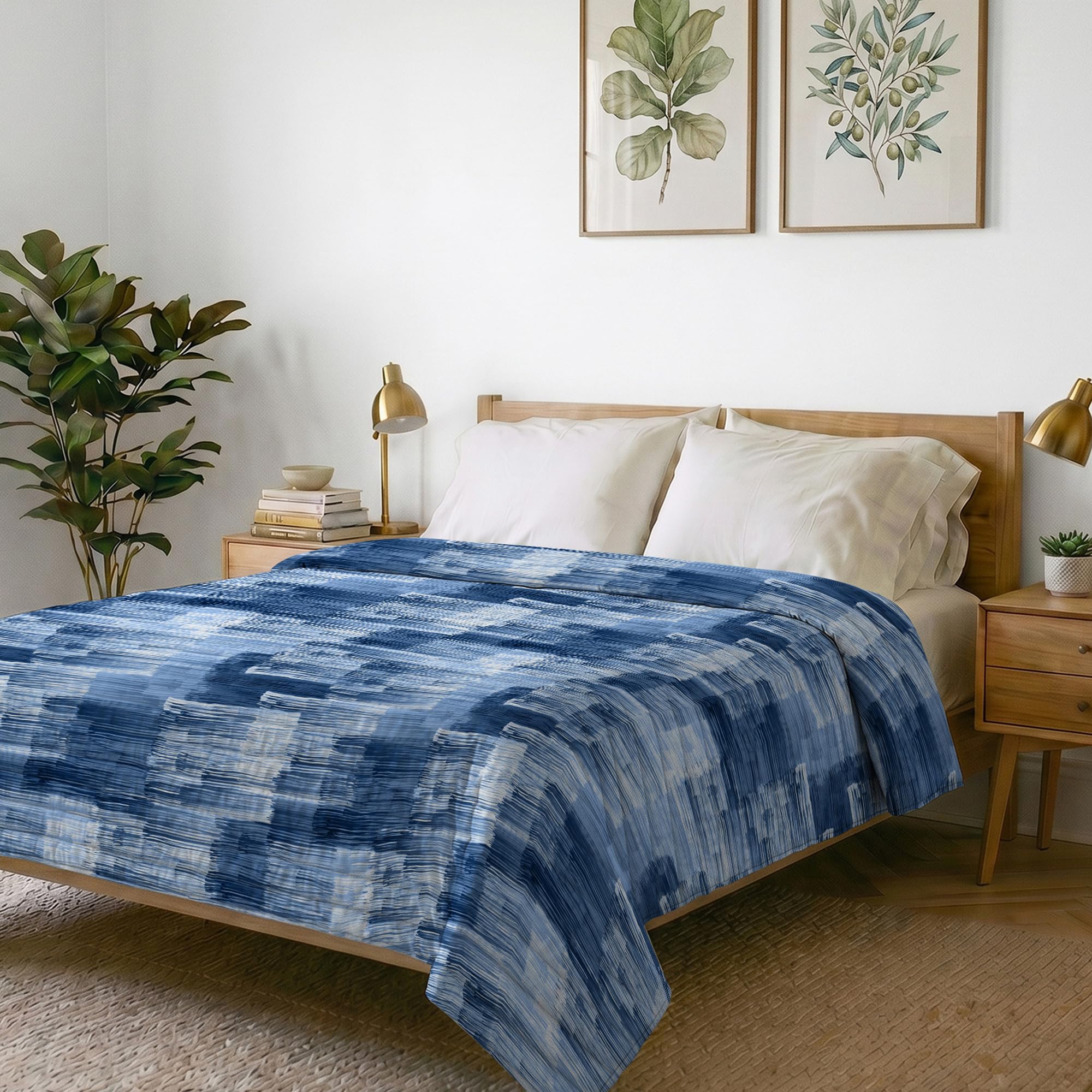 Italian Bed Linen Fantasy Printed Summer Quilt, Polyester Filling, Paint, 260 x 270 cm