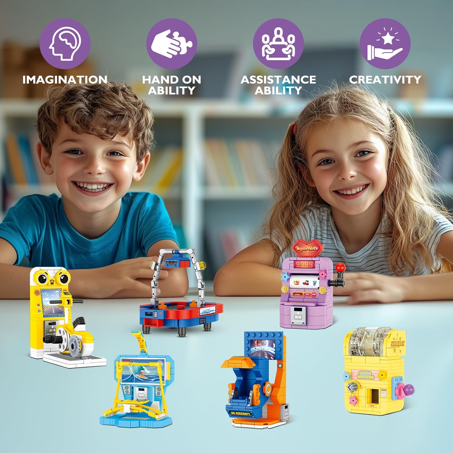 JMBricklayer Funny Game Party Favors Building Set 20127, 6 Mini Game Console Collectible Model, Micro Blocks Sets Toys Party Supplies Gifts, Goodie Bags, Birthday, Christmas 3 81NewUP+pgL. AC SL1500