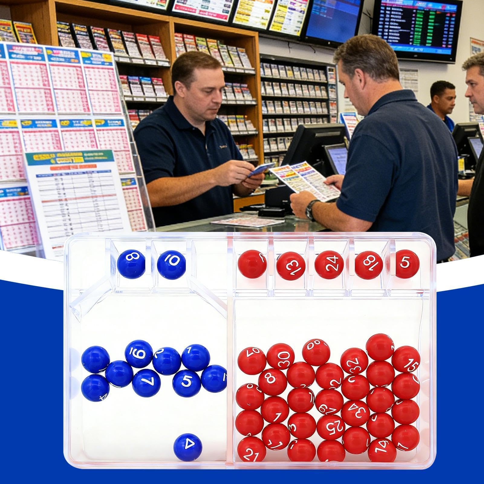 Lotterie-Kugelautomat, Lotterie-Automat - Tragbarer Selektor für Lotterie - Zahlenziehgerät für Lotteriespiele, Zahlenauswahlspielzeug, manueller Glückszahlenwähler