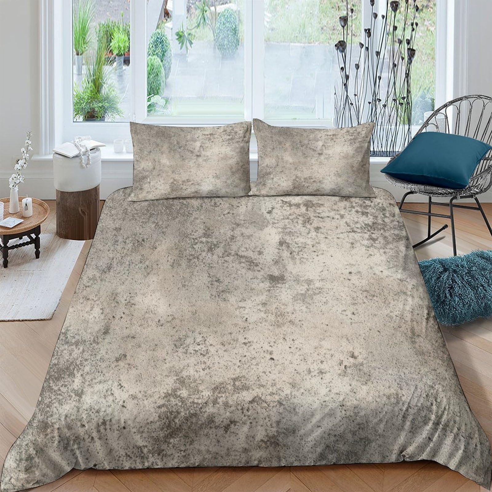 Ctjqhvkz Style-3 3D Printed Stone Texture Fitted Sheet Microfiber Soft Sand Pattern Bed Cover For Bedroom Decor Mattress Protection Single（135X200cm）