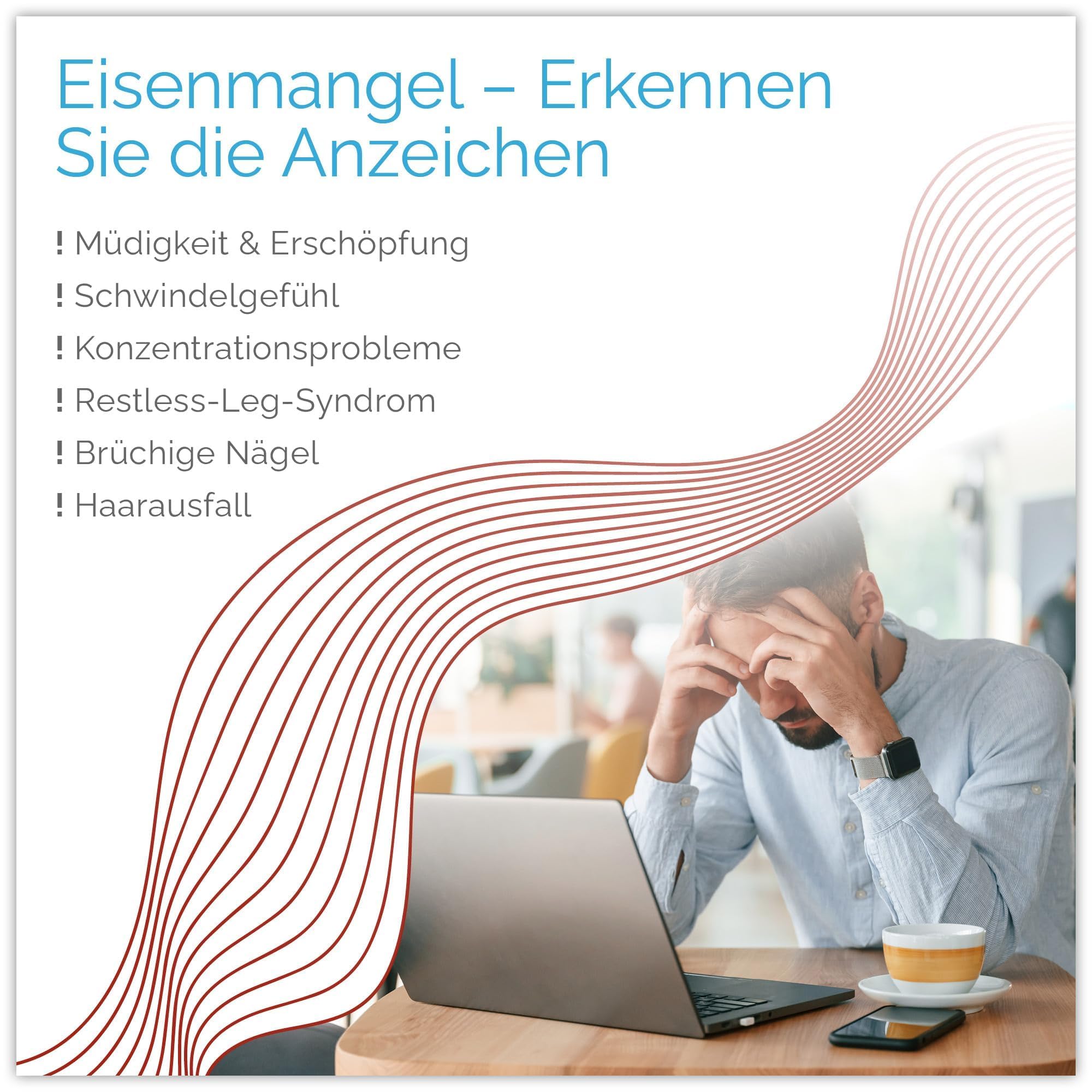 zertifizierter Eisenmangel Schnelltest | Eisenwert Selbsttest-Set mit einfacher Anleitung | Ergebnis binnen 5 Minuten | Ferritin Test für Zuhause | Genauigkeit über 95%