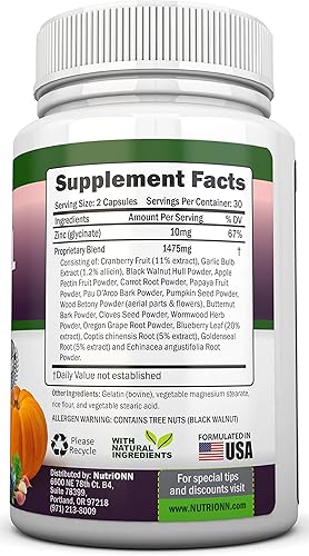 Miniatura 2 de Limpieza intestinal - Fórmula de desintoxicación de hierbas totalmente naturales - Programa completo de desintoxicación de 10 días - Ajenjo,