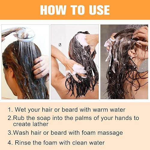 Miniatura 7 de Barra inversa de pelo gris, barra inversa gris melena para jabón de champú unisex (2PCS)