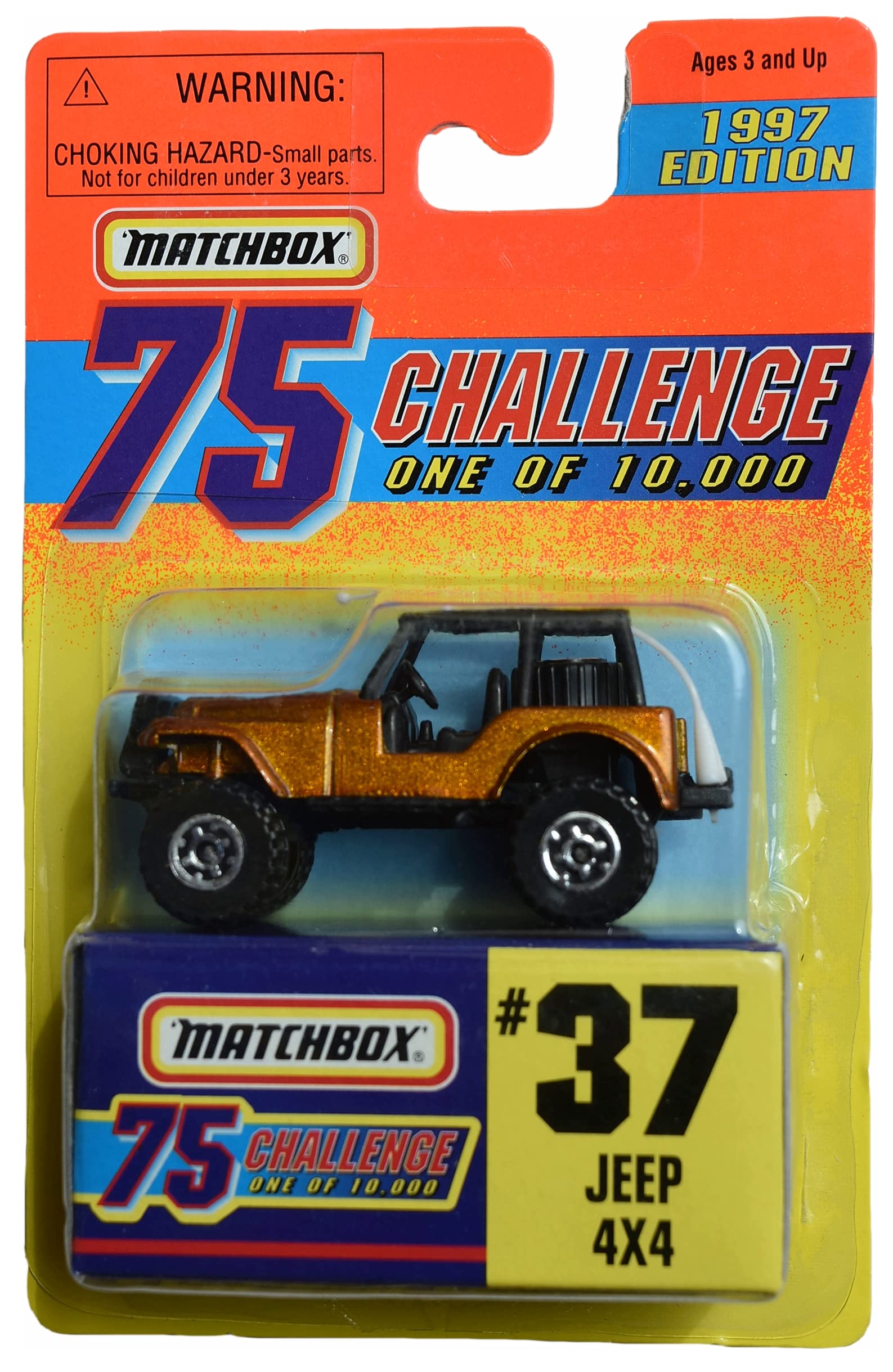Matchbox Jeeps 4x4, 1997 Edition [Gold] 75 Challenge one of 10,000 #37