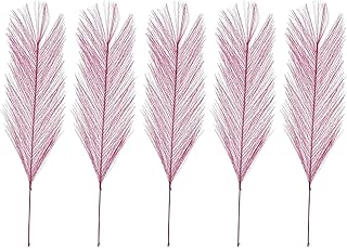 Artificial Phoenix-Tail Ferns Faux Grass Simulation Flower Decor 50pcs Pack Fluffy Wedding Bouque...