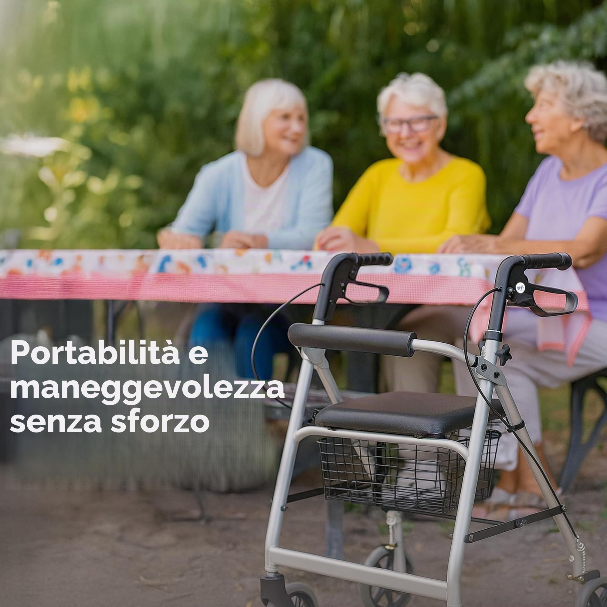 Patterson Medical - Camminatore con ruote in alluminio leggero, Grigio