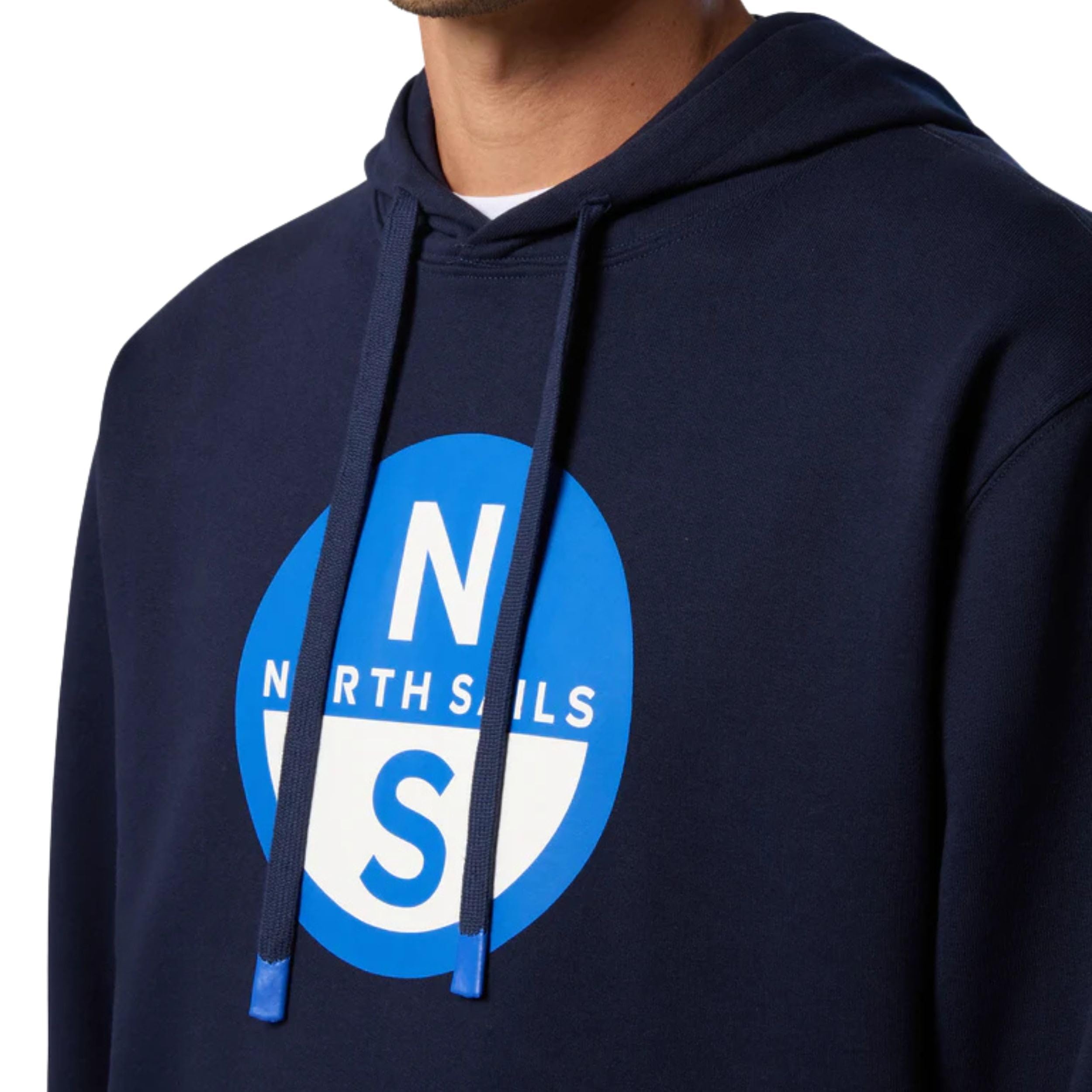 NORTH SAILS Bluza z kapturem Maxi z nadrukiem, granatowa
