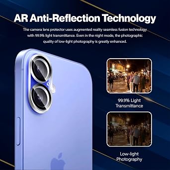 New Horrizon 4-Pack Camera Lens Protector for iPhone 17/16/16 Plus