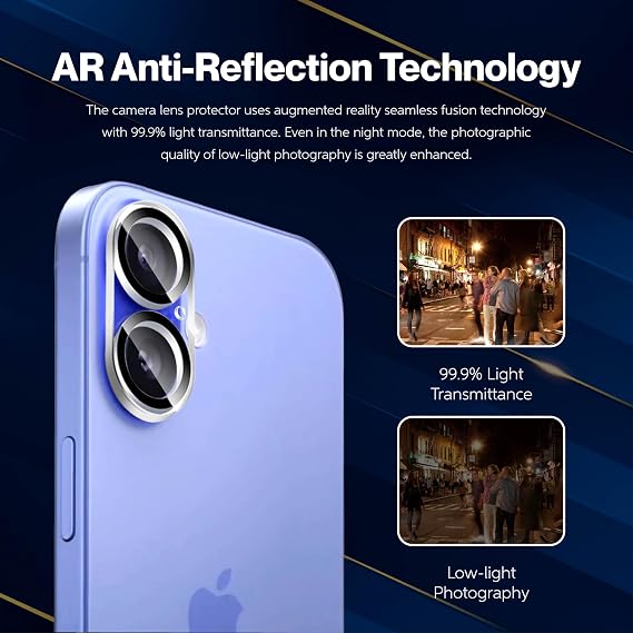 New Horrizon 4-Pack Camera Lens Protector for iPhone 17/16/16 Plus