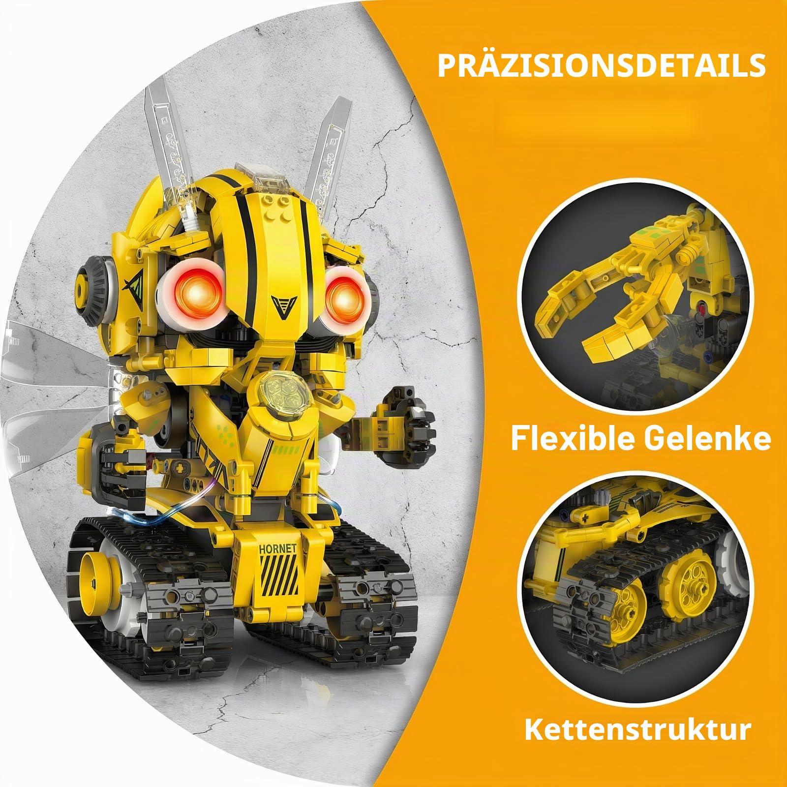 Roboter Bausatz, 5-in-1 Modell Set Projekt Geschenkset | Programmierbarer Roboter: duale Steuerung, Servo-Reaktion und motorisierte Zahnräder; Lernzeit, Geschenke, Familienprojekte