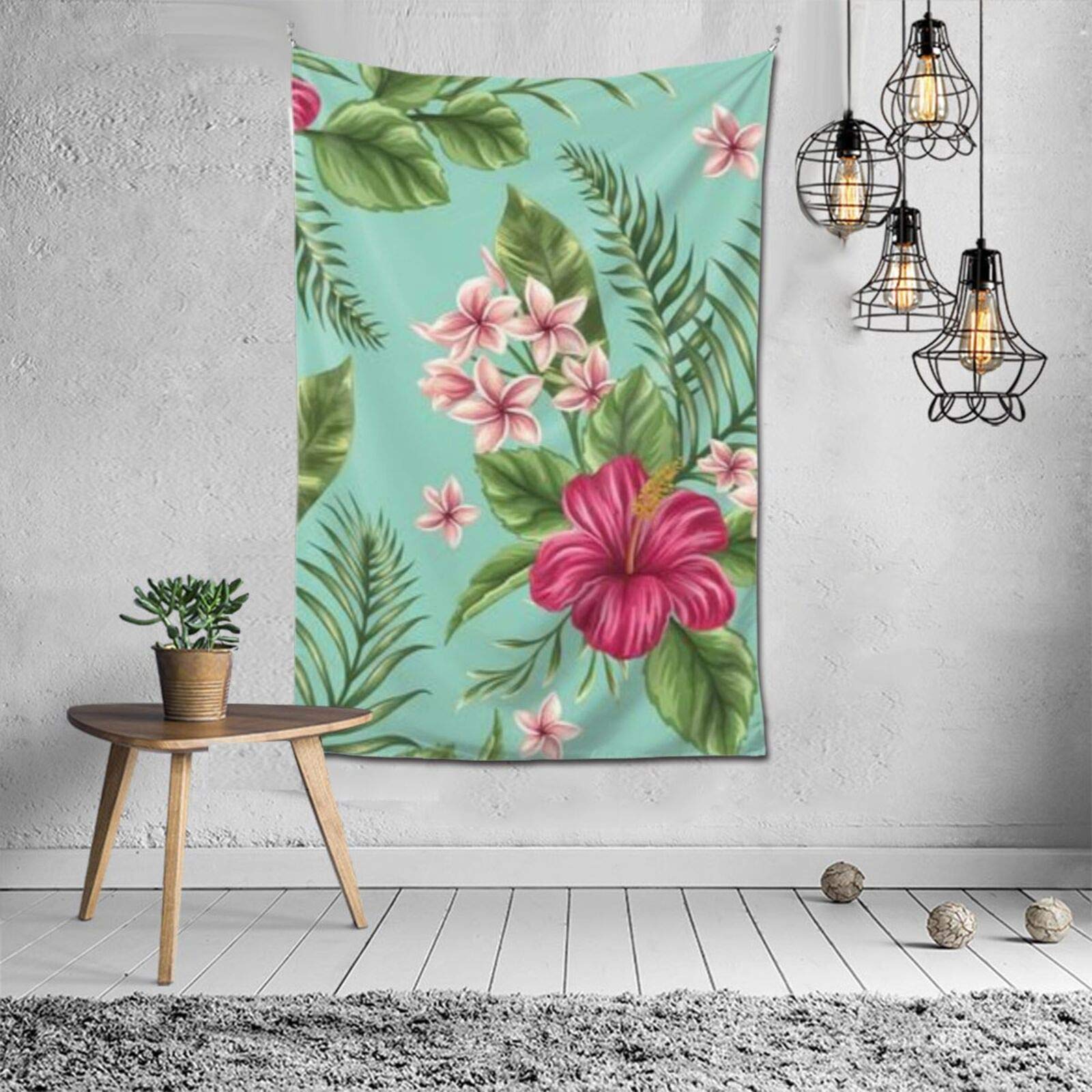 Tropical Floral Print Pattern फैशन आंतरिक सजावट बहुक्रियाशील बेडरूम व्यक्तित्व उपहार इनडोर दीवार फांसी कक्ष पर्दा उपहार दीवार सजावट