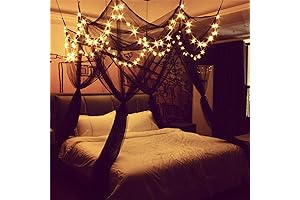 8 Corner Bed Canopy with 100 LED Stars