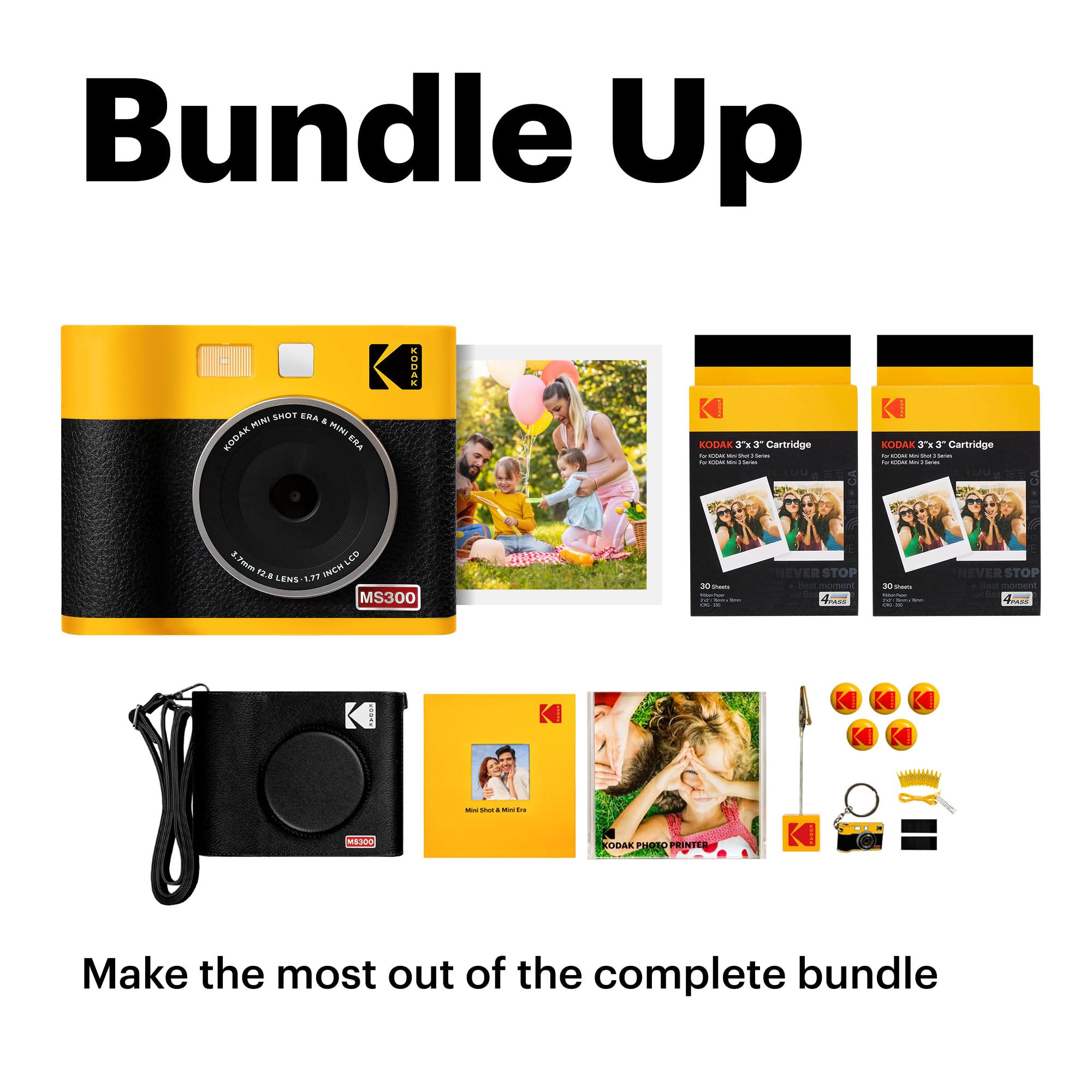 Amazon.com : KODAK Mini Shot 3 ERA 4PASS 2-in-1 Instant Camera and