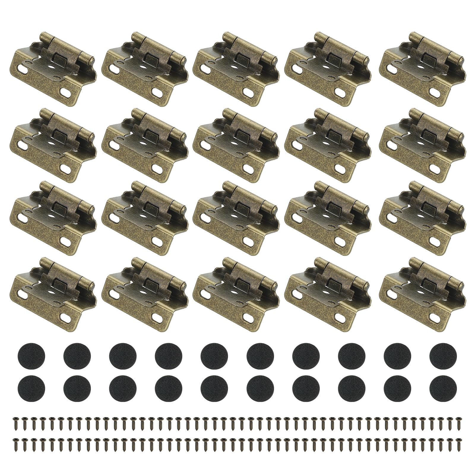 PATIKIL Self-Closing Cabinet Hinges Semi-Overlay 1/2 Inch