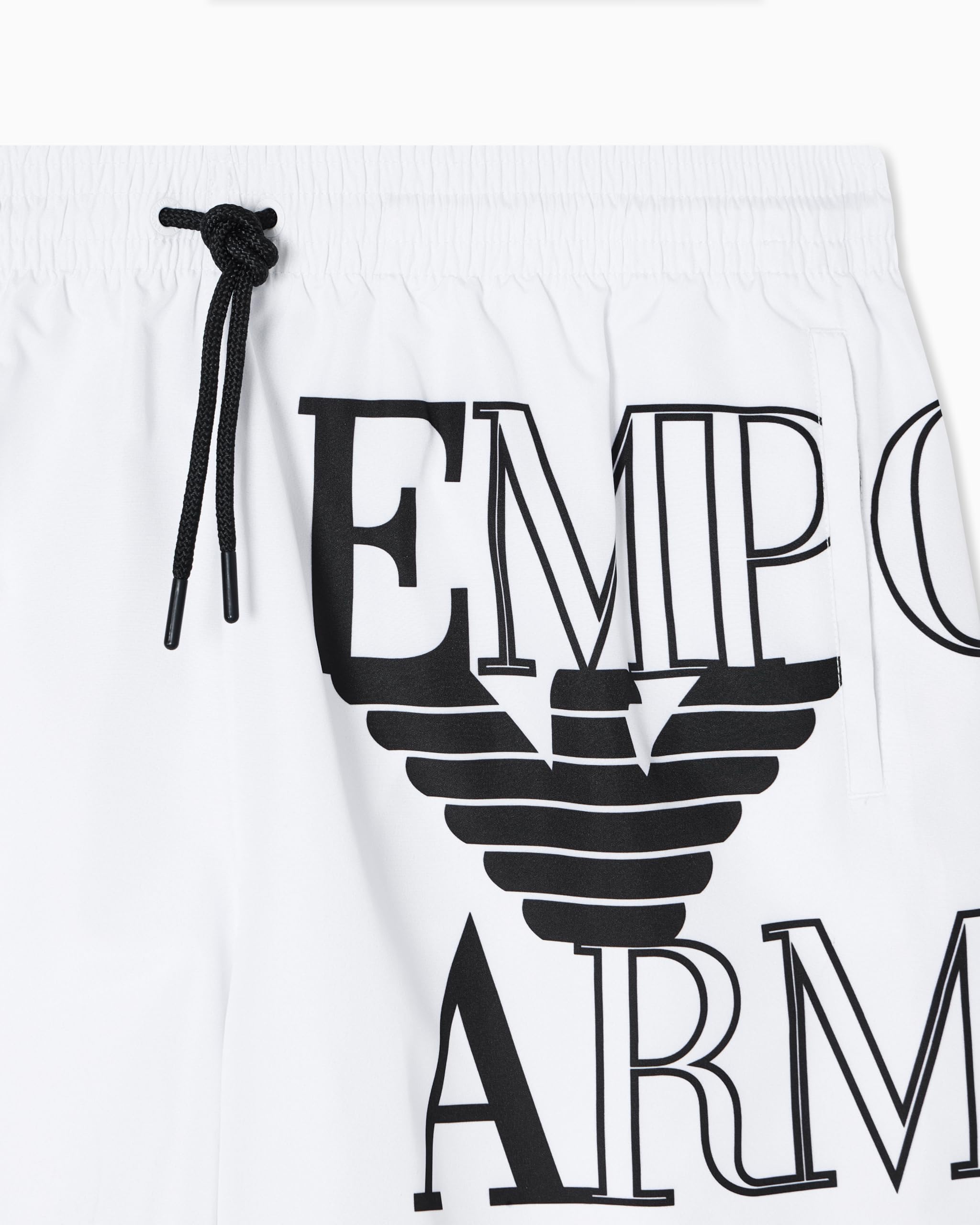 EMPORIO ARMANI Męskie pogrubione logo bokserki białe L