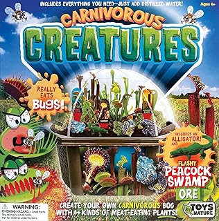 TOYS BY NATURE Venus Fly Trap - Complete Kids Terrarium Greenhouse Kit - Carnivorous Plant Grow Kit - Grow Your Own Seeds for 6 Plants That EAT Bugs