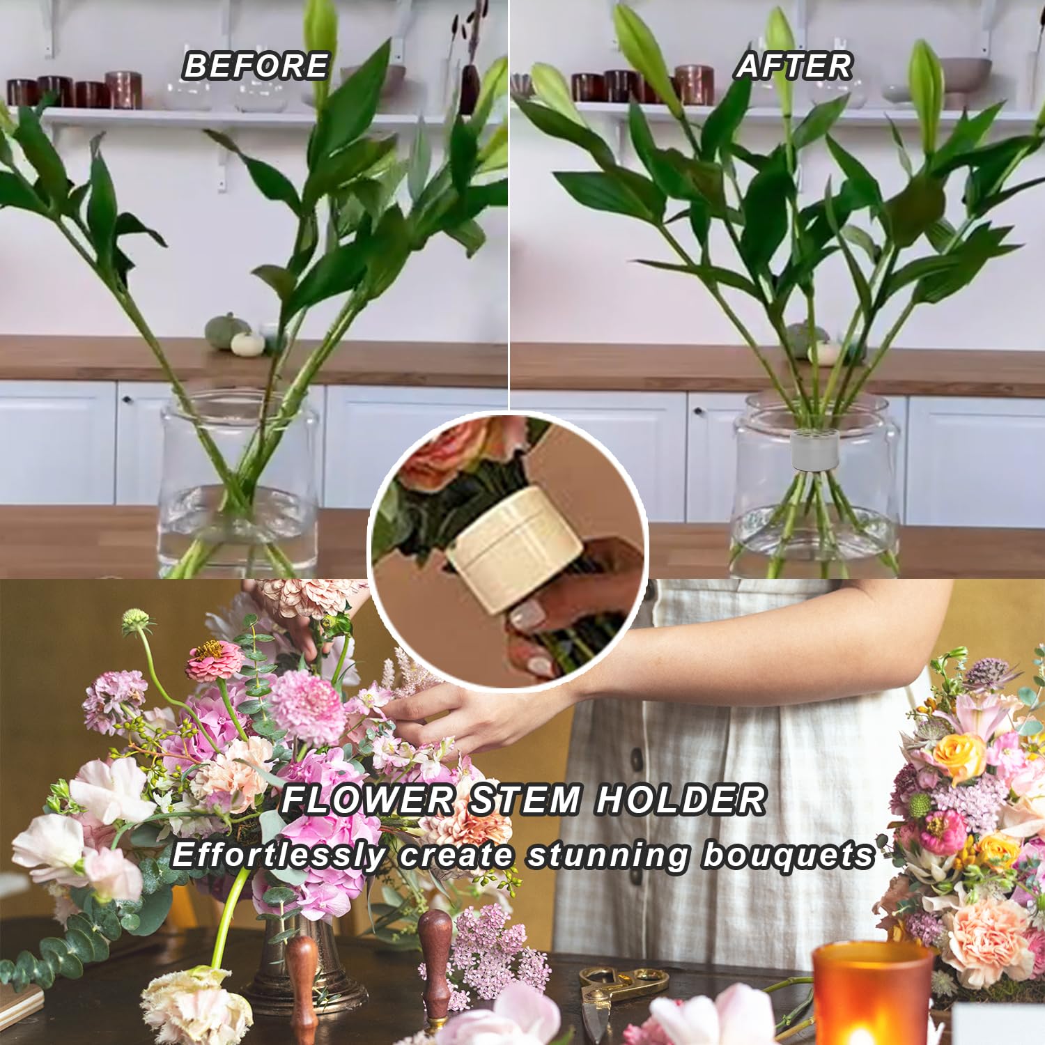 Spiral Ikebana Stem Holder, 2024 New Spiral Stem Holder