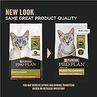 Vista 2 de Purina Pro Plan Weight Control Dry Cat Food, Chicken and Rice Formula - 7 lb. Bag