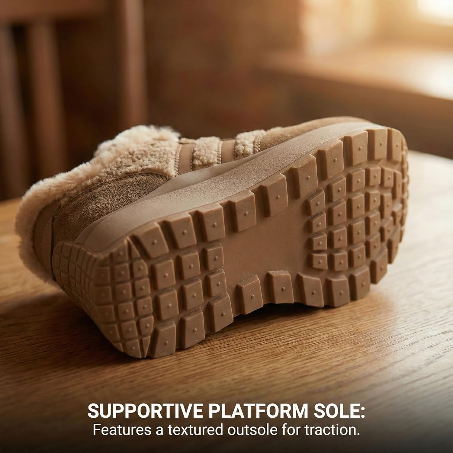 Platform Snow Sneakers for Women Winter Warm Fur Lined Chunky Boots Fuzzy Outdoor Walking Non Slip Fashion Shoes