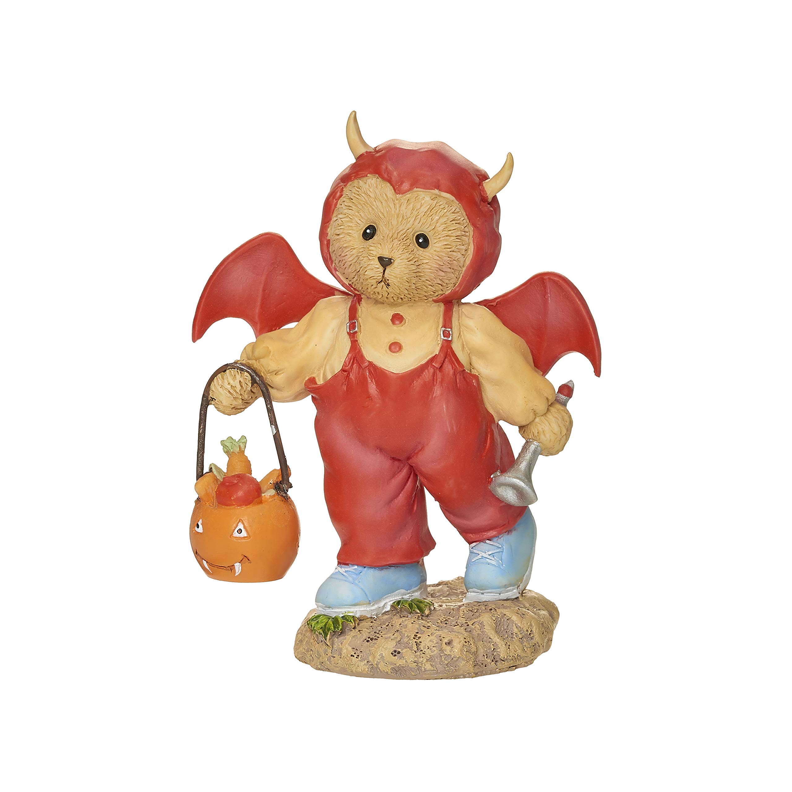 Roman Cherished Teddies Halloween Teddie Bat Wings Scarlet 3.75