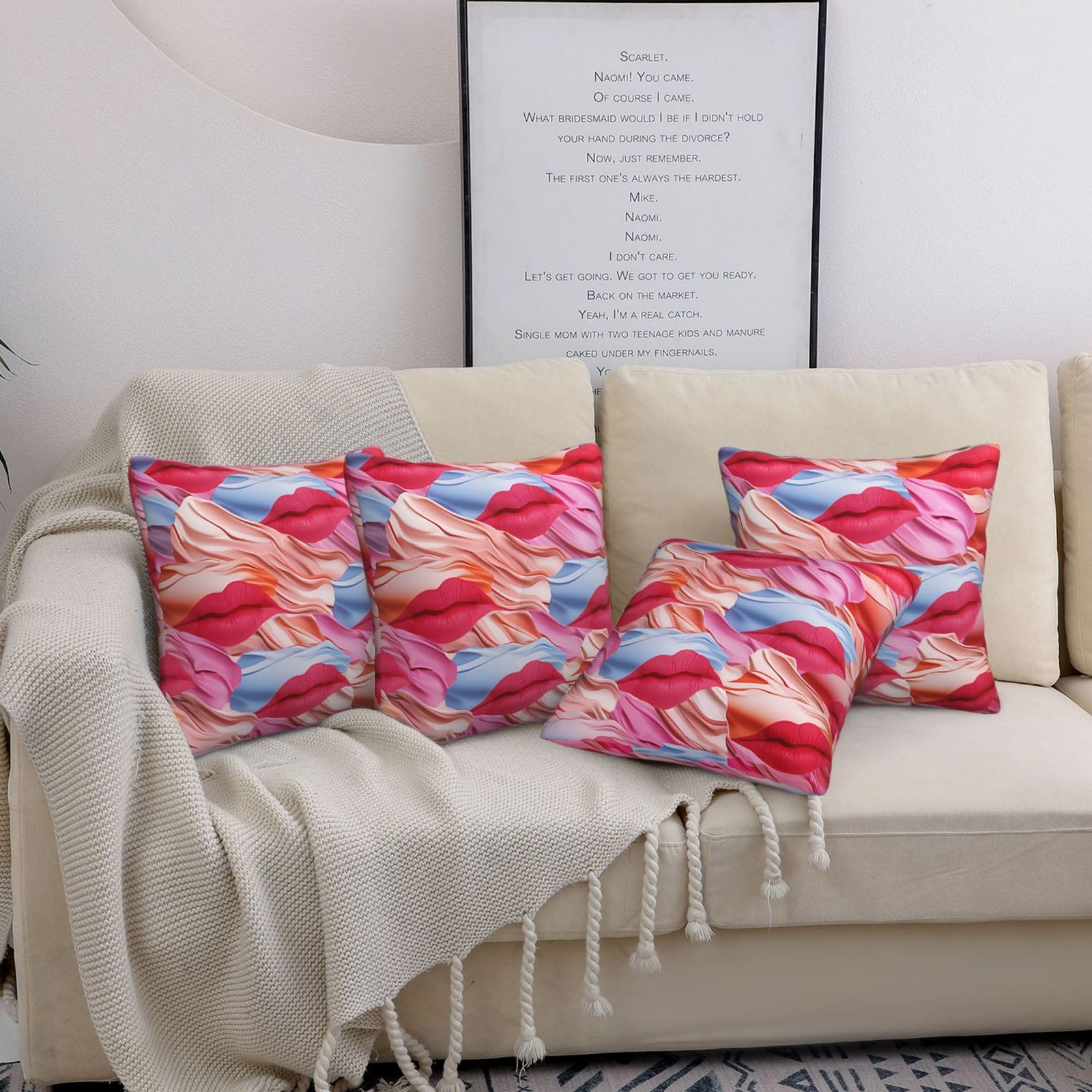Coussin décoratif moderne 45x45 pour canapé et chambre au style rustique chaleureux