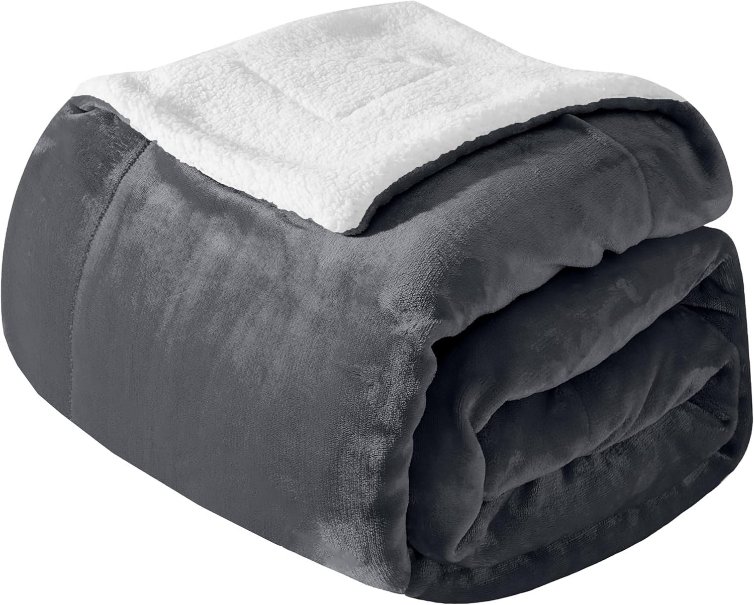 Mocassi Premium Ultra-Soft Flannel Fleece Sherpa Throw Blanket - Warm Cozy Reversible Plush Micromink Blanket for Couch, Bed and Sofa - Fluffy, Christmas Winter Bedding Gift, King, Taupe