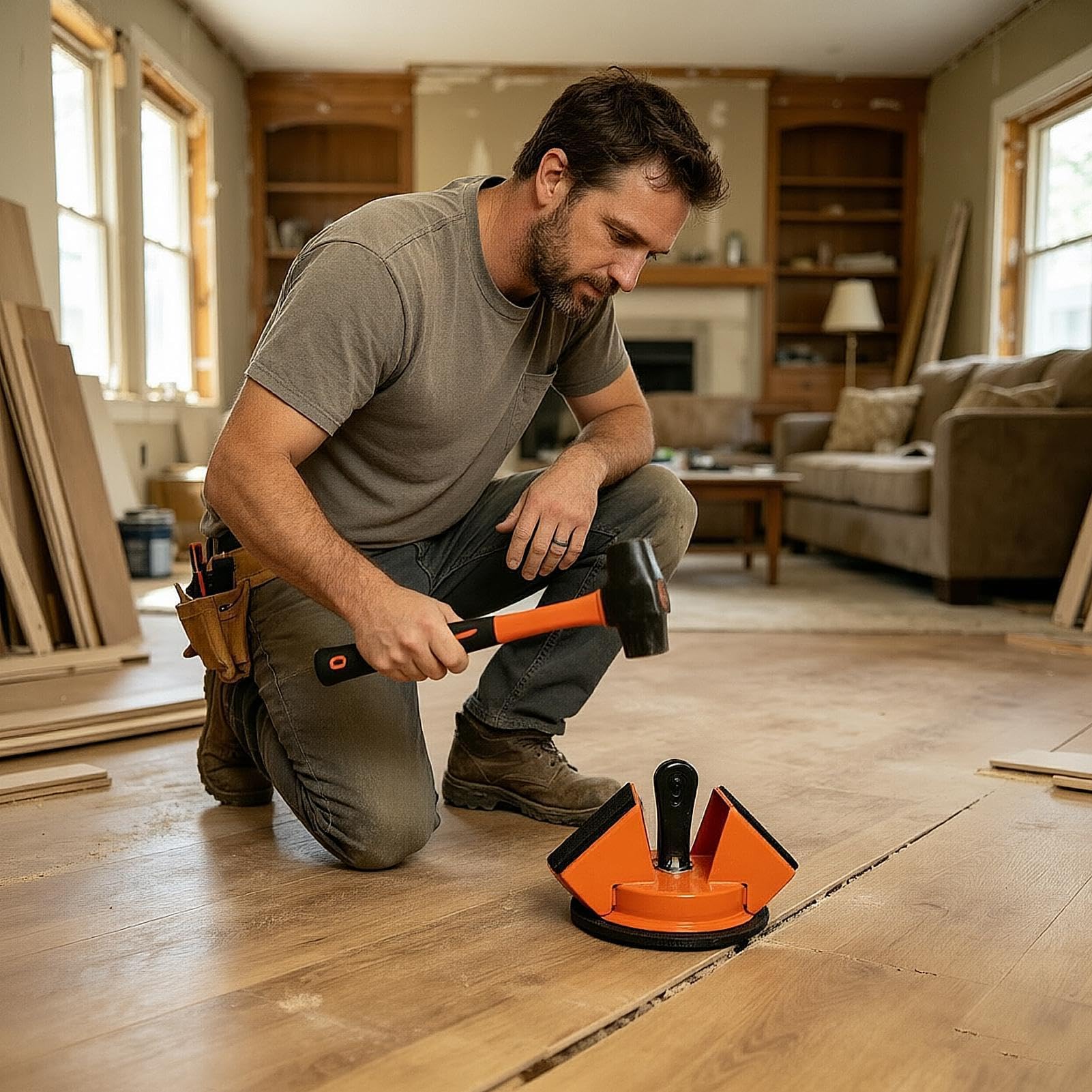 Herramienta para Suelos Con Pesado | Extractor de tablones para suelo resistente para Fijar Madera Baldosa LVT Tarima Flotante Revestimientos Plataformas