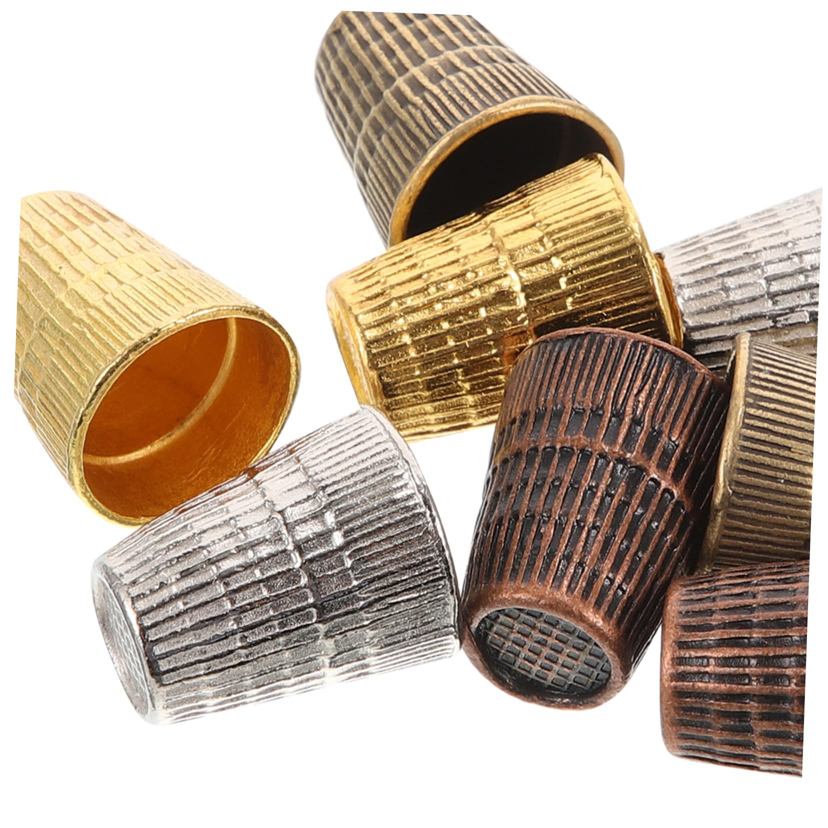 NUOBESTY 40piezas Dedales Decorativos De Costura Retro De De Dedos Para Manualidades y Coser Diseño Elegante
